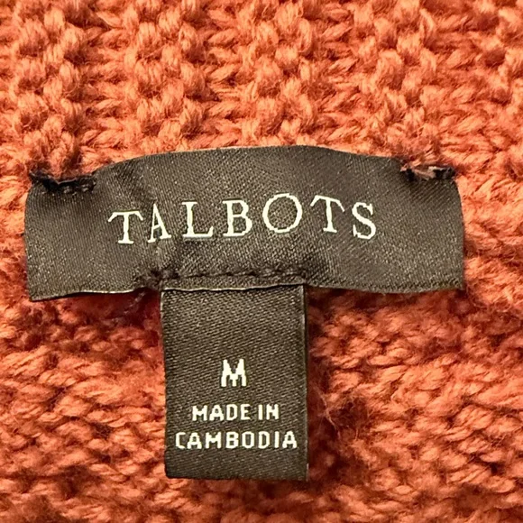 Talbots Women's Rust Cable Knit Sweater Vest Size M - Picture 2 of 7